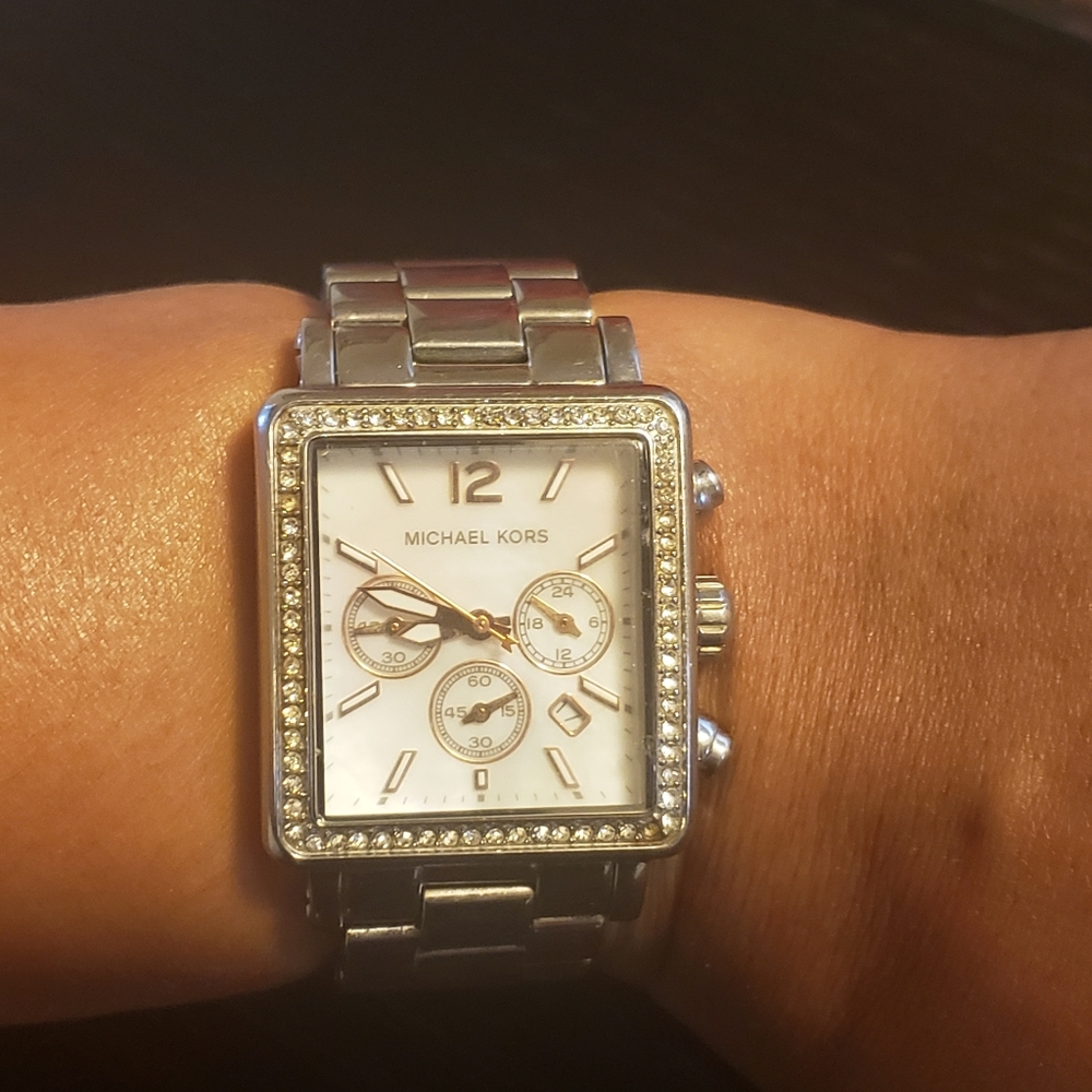 Michael Kors Rectangular Chronograph Bracelet Watc - image 2